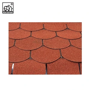 Roofing shingle material red color bitumen tiles