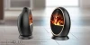Round ball cheap fake flame decor flame electric fireplace