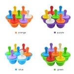 Round Shaped Silicone Mini Ball Ice Pop Ice Cream Mold Popsicle Mould with Plastic Sticks