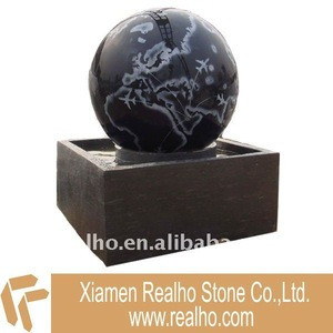Round stone ball fountain for decoration