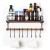 Rustic Spice Rack Antique Wooden Wall Hook Kitchen Storage Shelf With Towel Bar