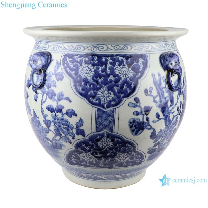Rzsc04 Chinese Antique Kangxi Dynasty Flower and Bird Big Bowl