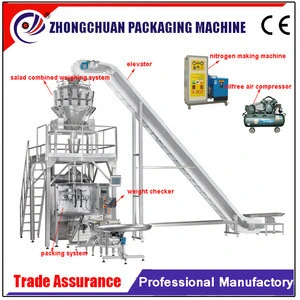 salad full automatic weighing packing machine line