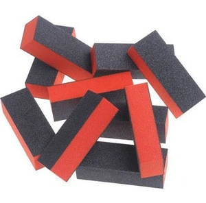 Sanding Buffing Nail Polisher 4 Way Polish Buffer Buffing Block Nail Files Art Pedicure Manicure File(Black Red)