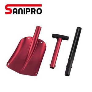 Sanipro Car Camping Garden 25&quot; - 32&quot; Portable Lightweight Aluminum Utility Snow Shovel Collapsible Mud Snow Removal Shovel Spade