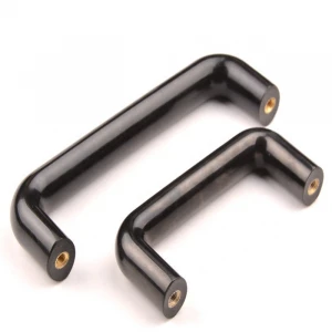 SANSHI Black oval bar bakelite pull handle square handle for door and furniture