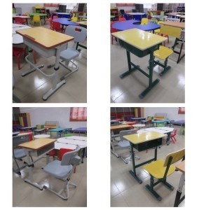 School study desk and chair set/one piece table and chair
