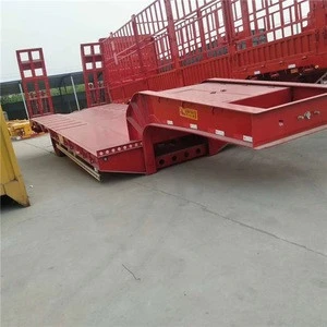 Second hand Truck Trailer High Quality 3 Axles 40ft Used Flatbed Container Semi Trailer For Sale