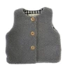 Selling collarless gray with customizable logo polyester vest tops kid vest