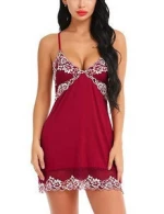  women lace babydoll g-string set  girl backless lingerie nighty dress women  sleepwear