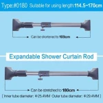 Shanghai Manufacturer 430 Stainless Steel 40.55*70.87 inch Length Extendable Bathroom Non Drilling Shower Curtain Tension Rod