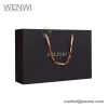 Shenzhen High Quality Custom Print Matt Black Color Paper Gift Bag with Rope Handle