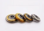 Shijing 22mm 7/8" Dia Titanium Coated Rotary Bearing Tile Cutting Wheel Brass Color