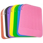 Silicone Heat Resistant Pad For Perm Hair Care Tools Kitchen Table Mat Travel Pad