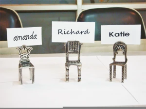 Silver Chair Wedding Favor Place Card Holder Party and Wedding Table Decoration and Gifts