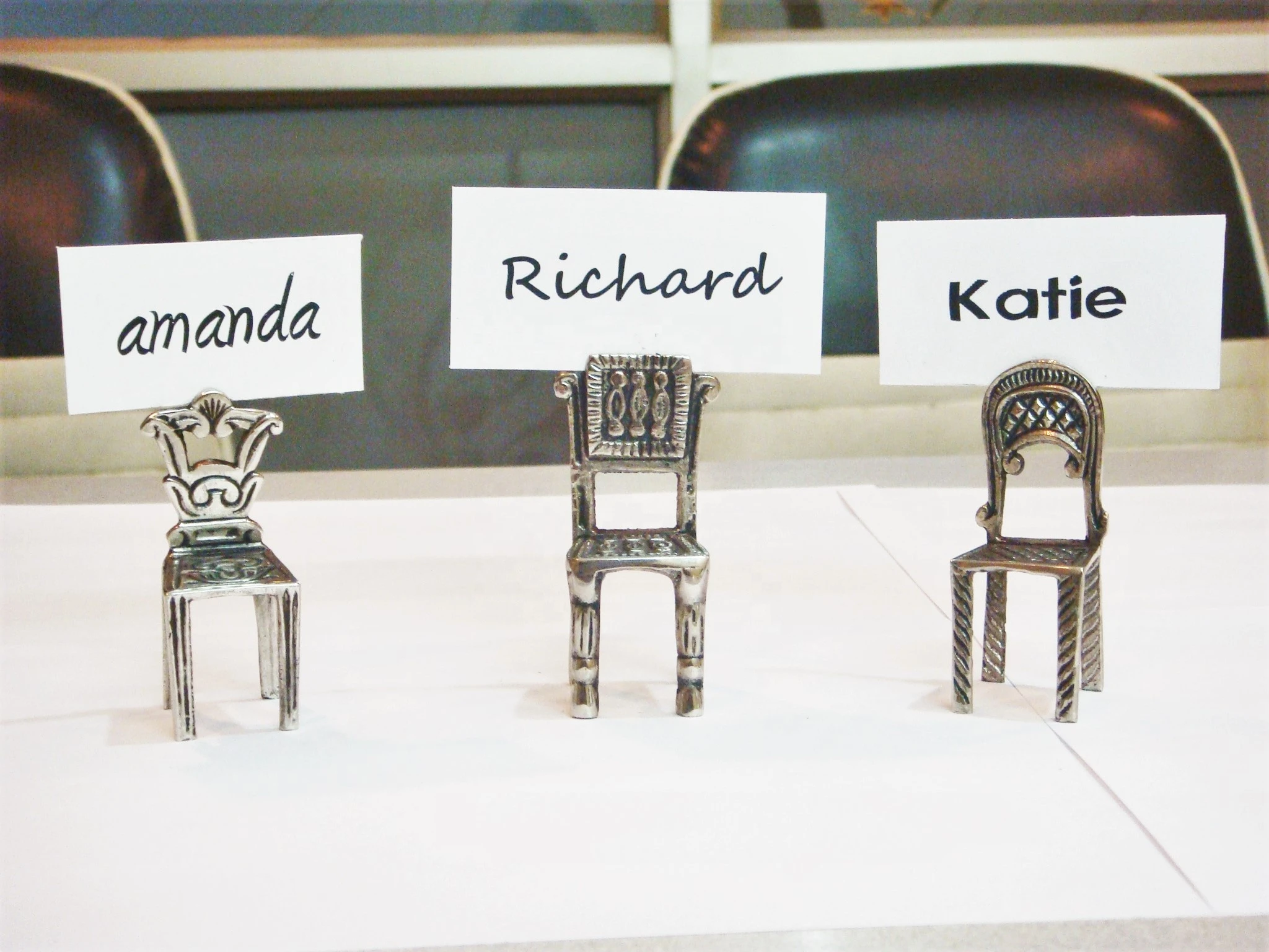 Silver Chair Wedding Favor Place Card Holder Party and Wedding Table Decoration and Gifts