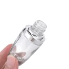 Silver pump head transparent glass cosmetic bottle emulsion bottle cosmetic bottle packaging material
