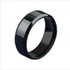 Simple Design 8mm Titanium Stainless Steel Unisex Mens Rings