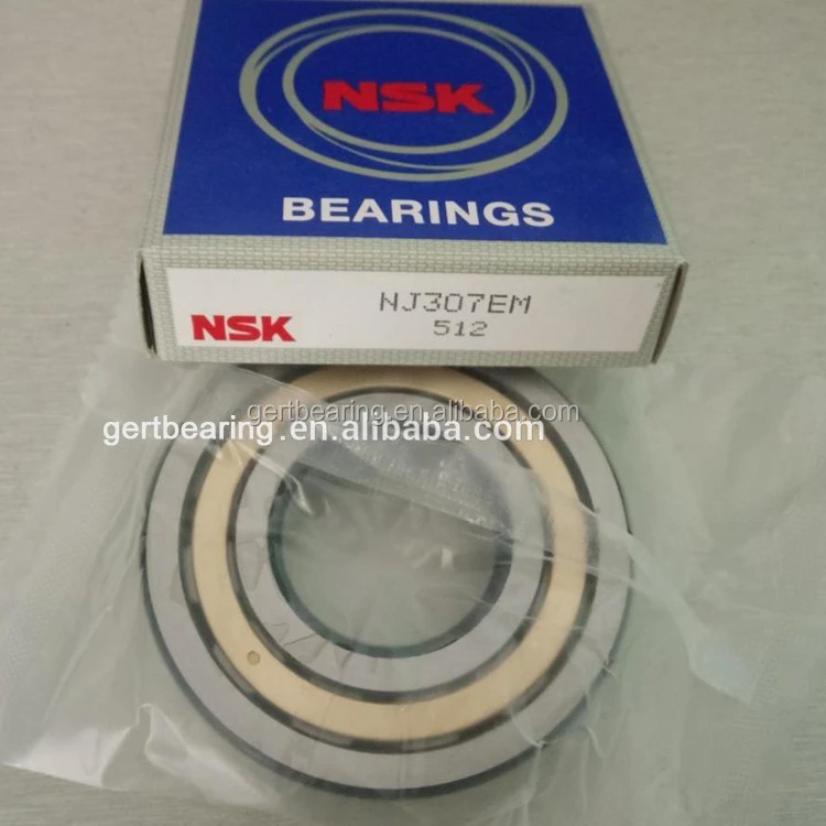 Single Row High Capacity NSK Cylindrical Roller Bearing NJ307EM Longer Using Life NSK Bearing NJ307