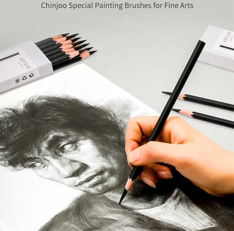 Sketching Art Supply 2B 2H HB Drawing Pencil 8 Pieces Sketch Pencil Set Wholesale Chinjoo Pencil