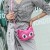 Small cartoon cellphone pouch ladies pvc clutch wallet cute cat cover case handbags coin purse with zipper for women