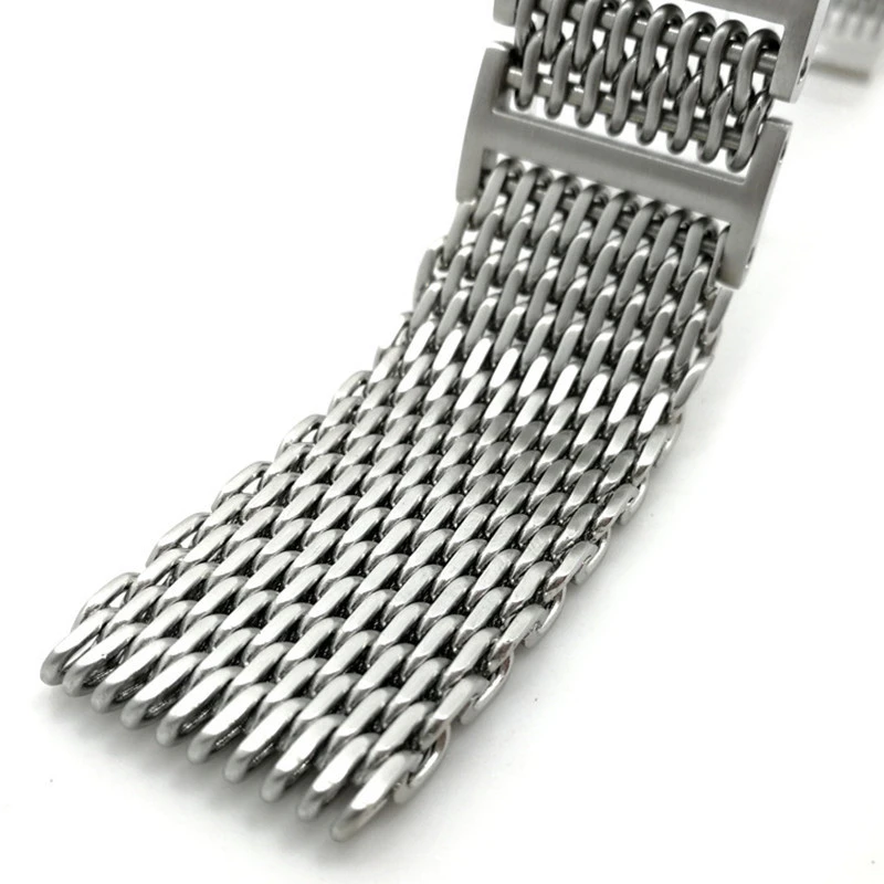 Small MOQ Adjustable Stainless Steel Mesh Watch Strap