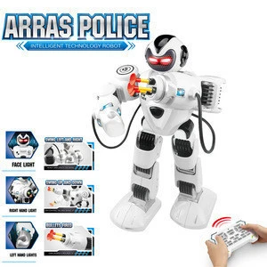 Smart ARRAS Police Man Rc Robot toys Swing hands with shooting bullets