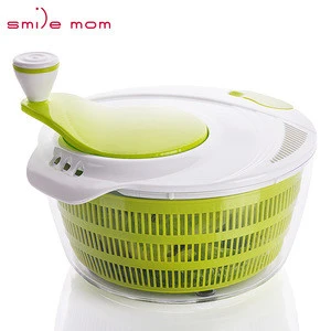 Smile mom FDA Plastic Salad Spinner Dryer in Bowl