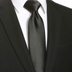 Solid Satin Tie Pure Color Necktie Mens Ties