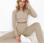 SP1508Q   Women Hip Lifting  Slim Stretchy Breathable  Long Yoga Set