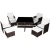 Import space saving restaurant dining table and chair outdoor rattan furniture from China