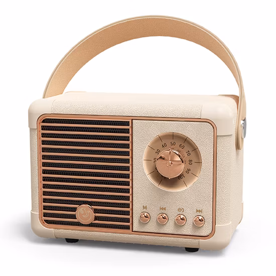 Import Compact Retro Bluetooth Speaker with Powerful Sound Quality from China