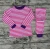 Import spring Cotton baby sleepwear Valentine&#39;s Day pink&amp;White Stripes Kids Pyjamas Cute long sleeve Kids Pajamas Sets from China