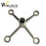 ss304 satin glass fittings curtain wall spider routel