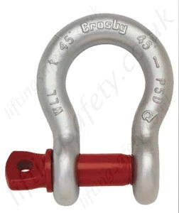 Stainless Large Boat Captive Key Pin Straight Safety Wire Anchor Bow Shackle