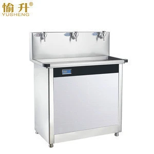 stainless steel commercial 3 taps drinking fountain hot and cold water dispenser for school for office