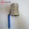 Stainless Steel Industrial 1PC Female Threaded Floating Ball Valve with Steel Handle