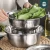Import Stainless Steel Kitchen Colanders 2 in 1 Fruit and Vegetable Strainer Bowl Set Fine Mesh Shredding Sink Drain Basin Basket from China