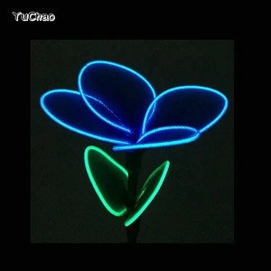 Steady on EL Flower February flower EL Wire Powered By DC-5V Cold Light Tube Rope Flexible Neon Discos Party Decor Party supplie