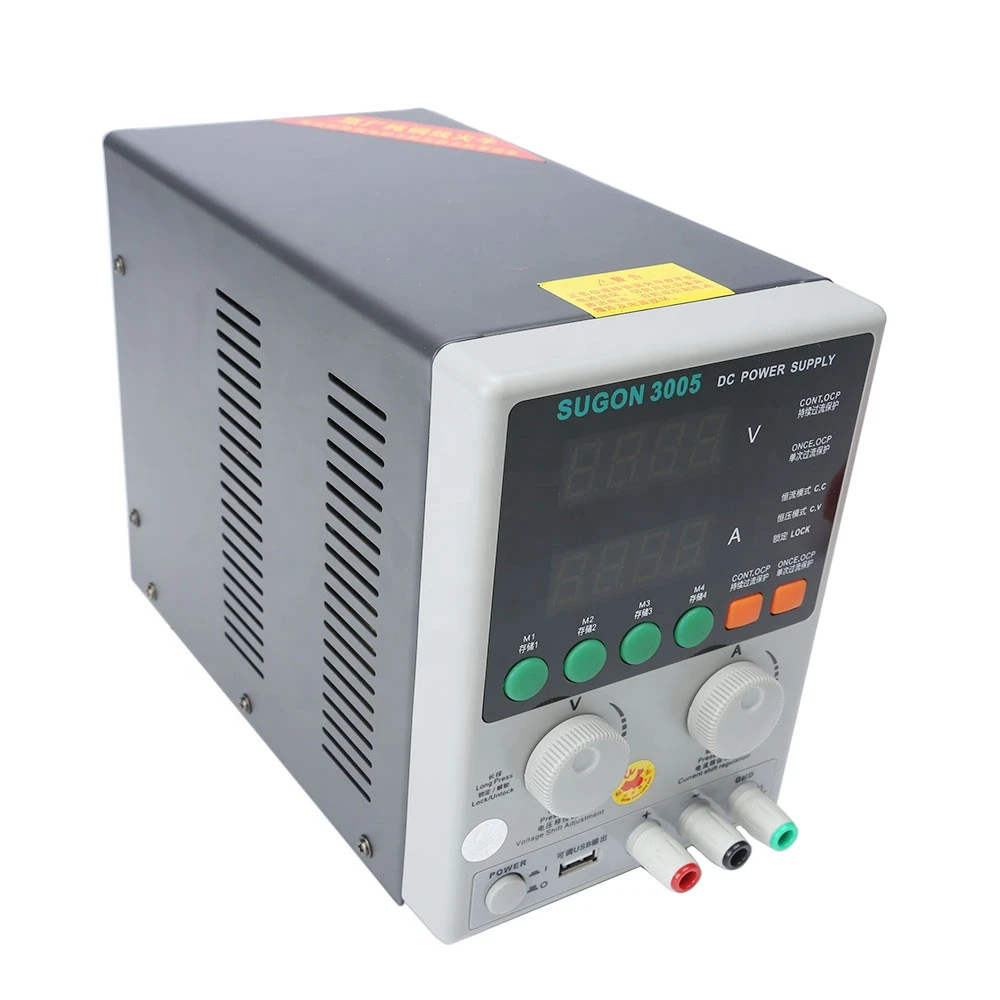 SUGON 3005 Short Killer 30V 5A Regulated Lab Power Supply 160W LCD Display Mobile Phone Repair DC Power Supply