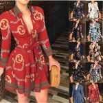 summer ladies dress new style women clothes hot sale  printed dresses