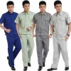 Summer Solid Color Button Pocket Design Clothing Project Technician Work Uniform Overall Workwear Shirt