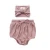 Import Summery infant ribbed cotton shorts soft baby drawstring diaper bloomer girls pants with headband from China