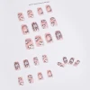 Sun Cloud Pink Short Wearing Nail Art Fake Nails 24 Pieces Pressing Glue
