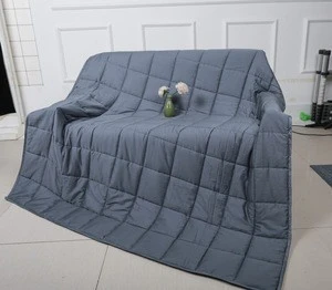 Super Soft Glass Bamboo Cooling 15lbs Weighted Blanket For Adult