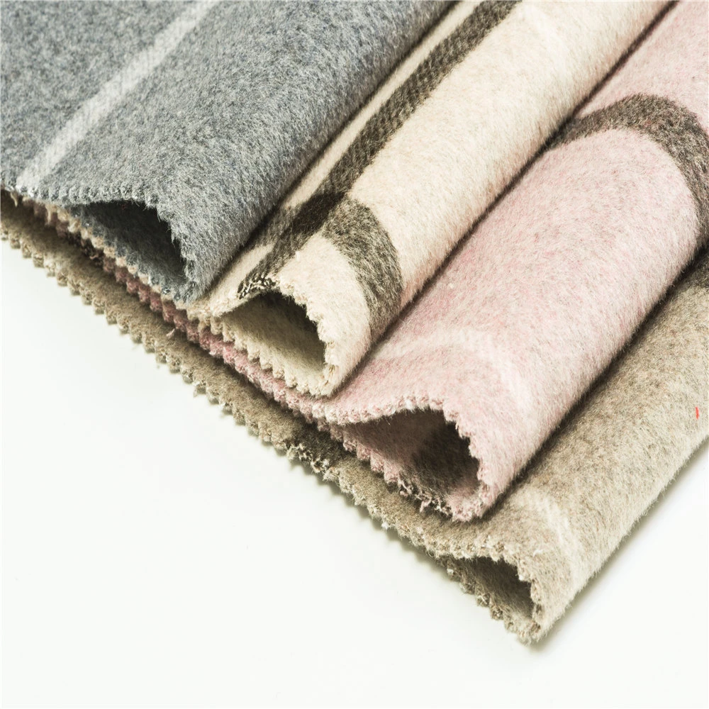 super soft tartan  plush fleece fabric heavyweight fleece wool fabric good quality garment check fabric