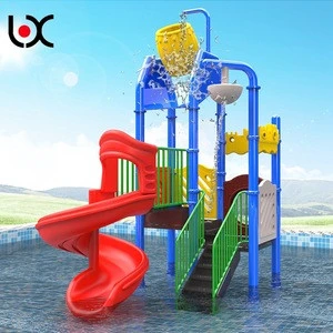 Swimming Pool Outdoor Play Equipment , Water Park Outdoor Slide Playground