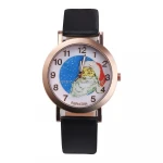 Top Brand Santa Claus Cartoon Watch Women Ladies Girls Female Clock Christmas Quartz-watch