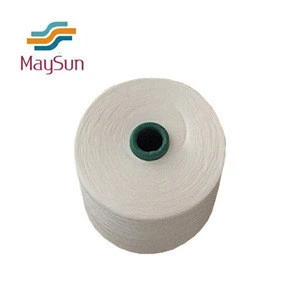 Top Quality Raw White Color Sewing Usage 100% Polyester Yarn