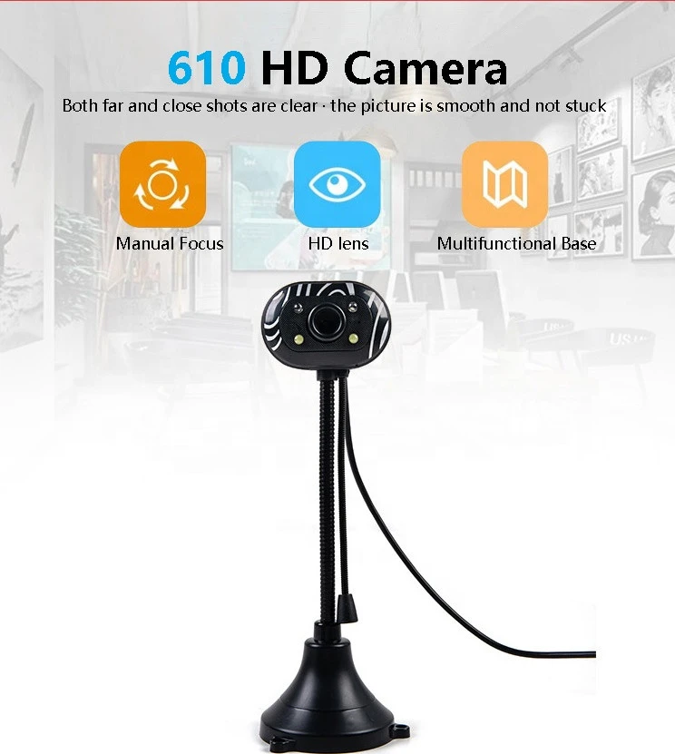 Top Quality Wholesale HD Digital webcam camera,USB2.0  Manufacturer Webcam with MIC